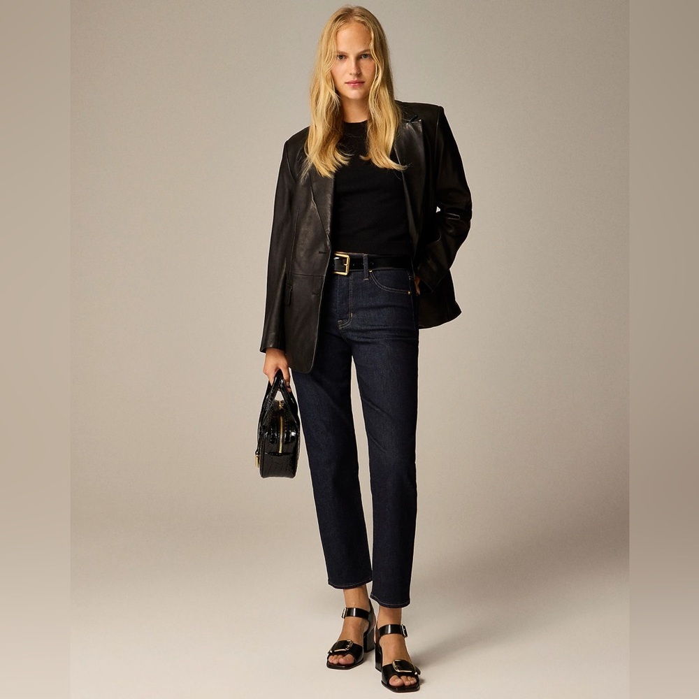 J,Crew Classic Mid-Rise Tall Slim Jean Resin Rinse Wash 31T Dark Denim‎ 2000s